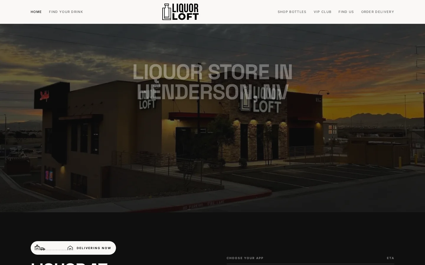 Liquor Loft website built by Cross X Agency