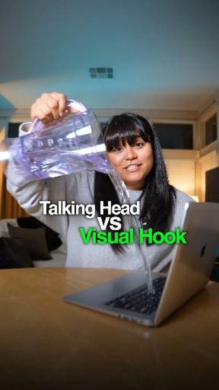 Instagram reel comparing a talking head to a visual hook, created by Cross X Agency
